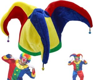 NUOBESTY Rainbow Clown Hat