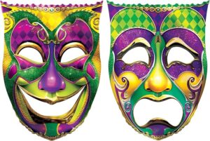 Beistle Face Cut Outs for Mardi Gras Party Decorations