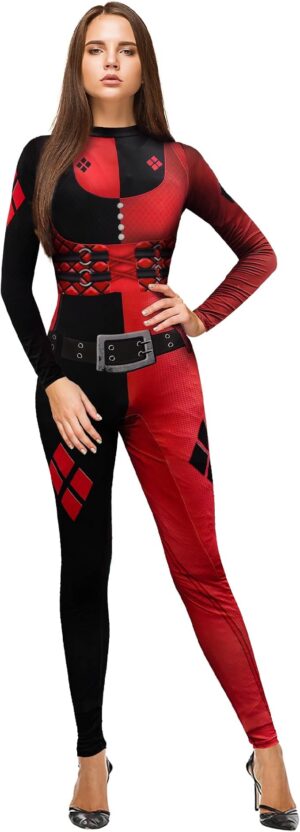 Black and Red Jester Women Outfit