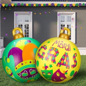 Giant Inflatable Mardi Gras Blow Up Balls Yard Ornaments