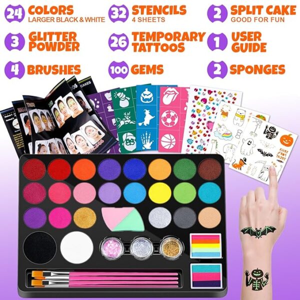 Face Paint Kit for Kids - Inclusions