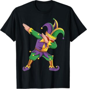 Funny Mardi Gras Outfit Dabbing Jester New Orleans T-Shirt