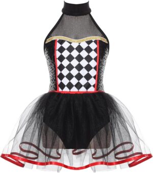 Girl's Jester Clown Halloween Costume