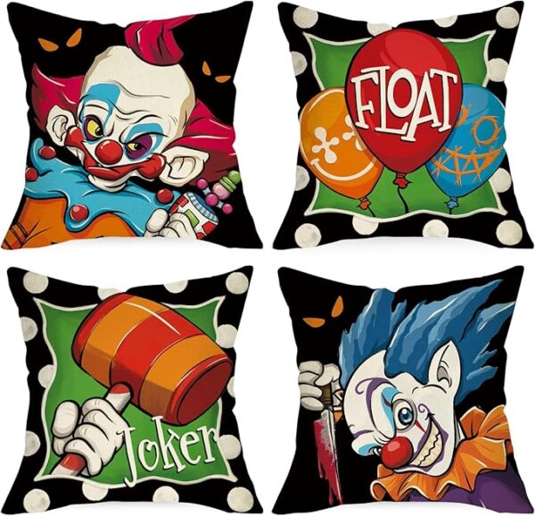 Halloween Clown Joker Decorative Throw Pillow Covers