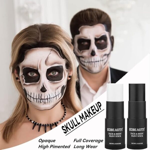 Halloween White Black Face Body Paint Stick - Sample