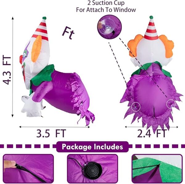 Inflatable Scary Clown - Inclusions