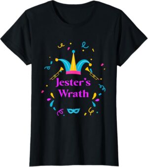 Jester's Wrath Retro Funny Clown Jester Designs Present T-Shirt