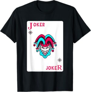 Joker Playing Card Shirt Distressed Jester T-Shirt