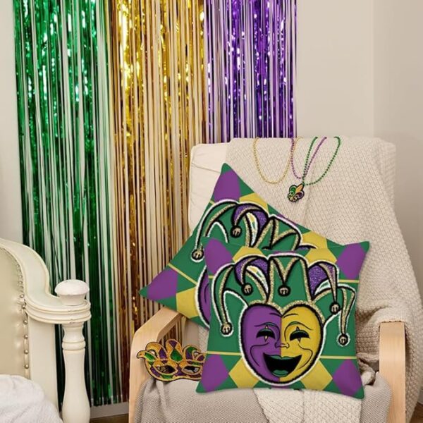 Mardi Gras Throw Pillow Covers 2