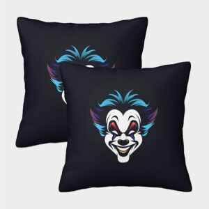 Mtczfus 3D Printed Simple Clown Square Pillowcases