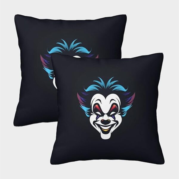 Mtczfus 3D Printed Simple Clown Square Pillowcases