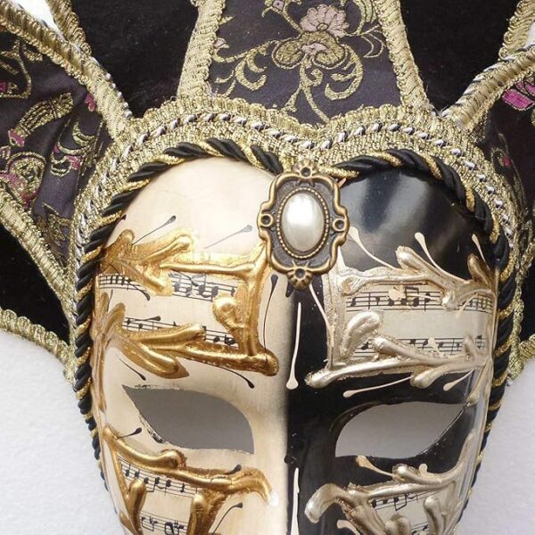 Music Jester Venetian Mask - Zoom In