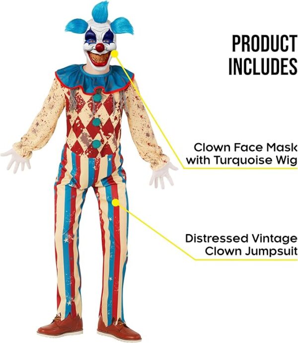 Scary Clown Halloween Costume - Inclusions