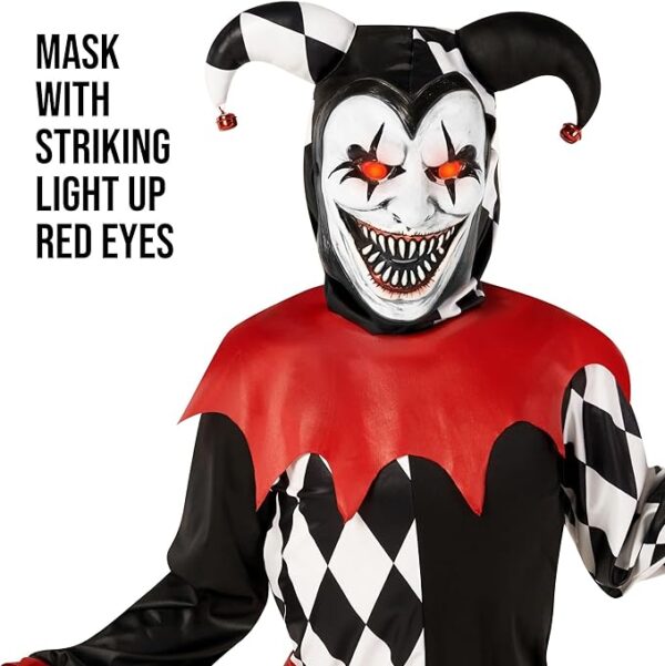 Scary Jester Clown Costume Kids - Mask