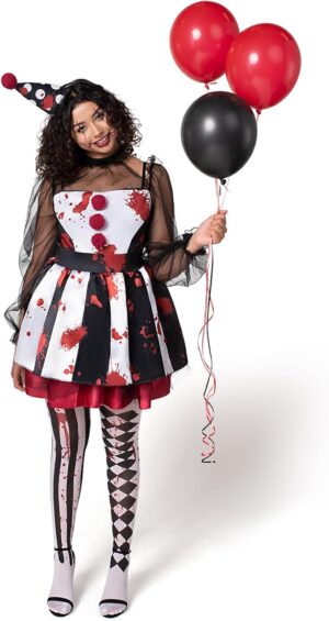 Scary Jester Costume for Women