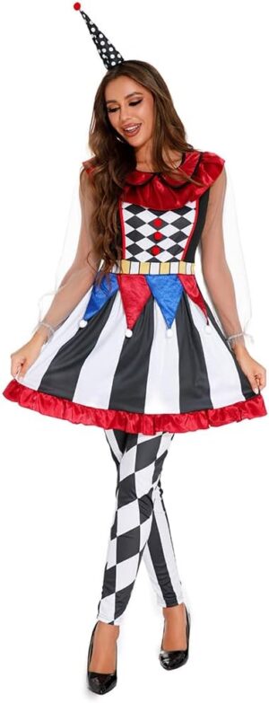 TOONRAIN Jester Costume for Women