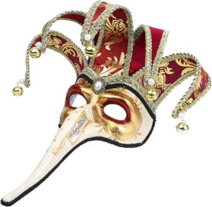 Venetian Plague Doctor Jester Mask