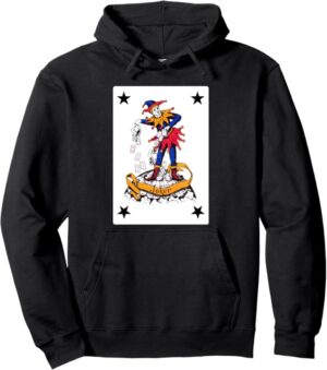 Vintage Joker Playing Card Retro Clown Group Costume Pullover Hoodie